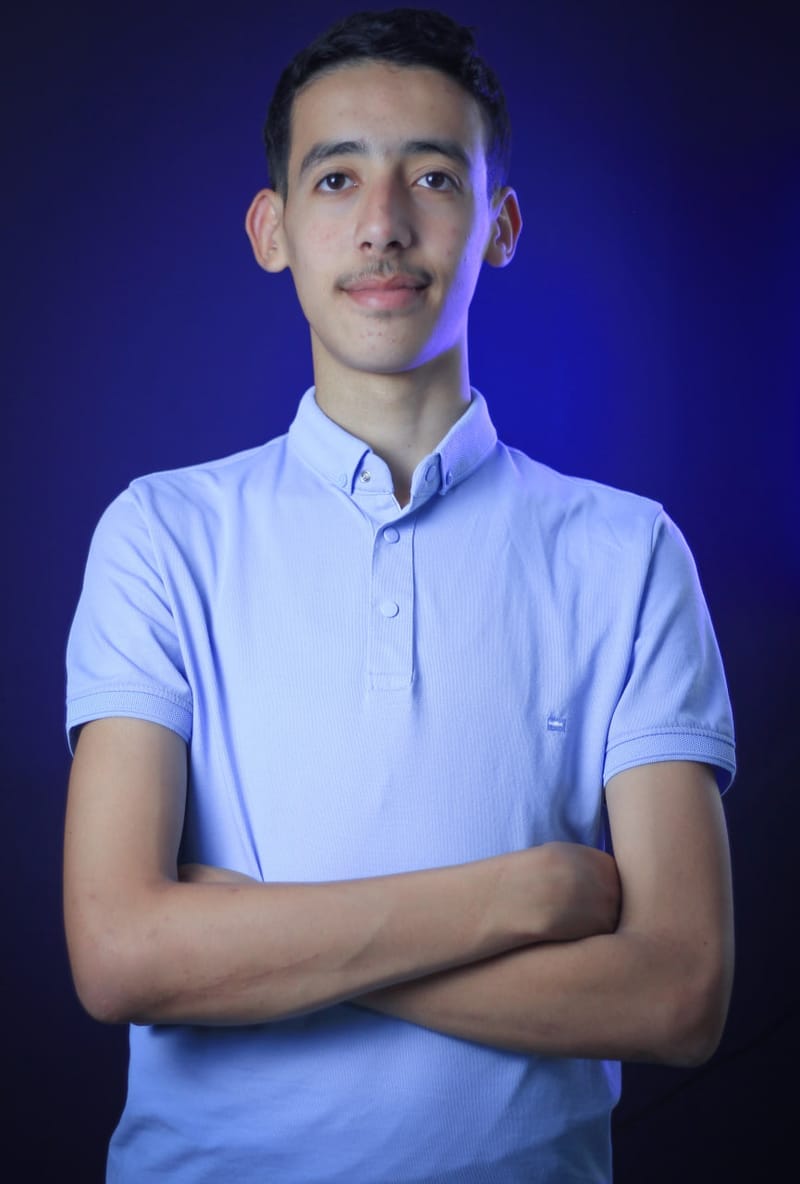 Yacine working on a project